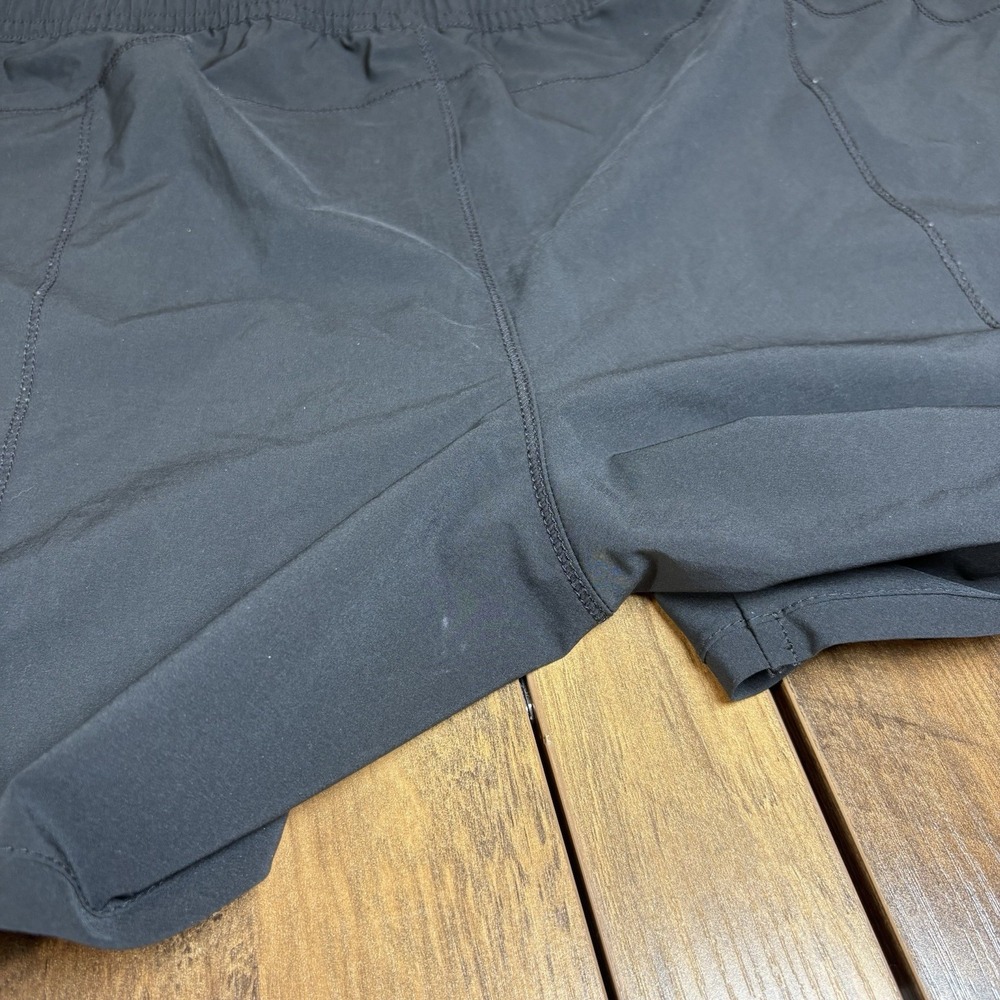 Lands End Sport Women 16 Black Athletic Shorts Gorpcore Activewear Stretch - Picture 4 of 12